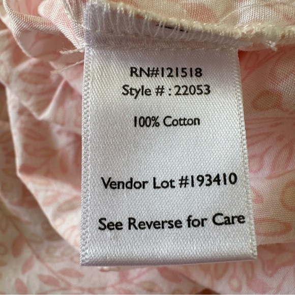 New Cottage Chic Vintage Style Pajama Gown Dress 100% Cotton - Picture 6 of 9